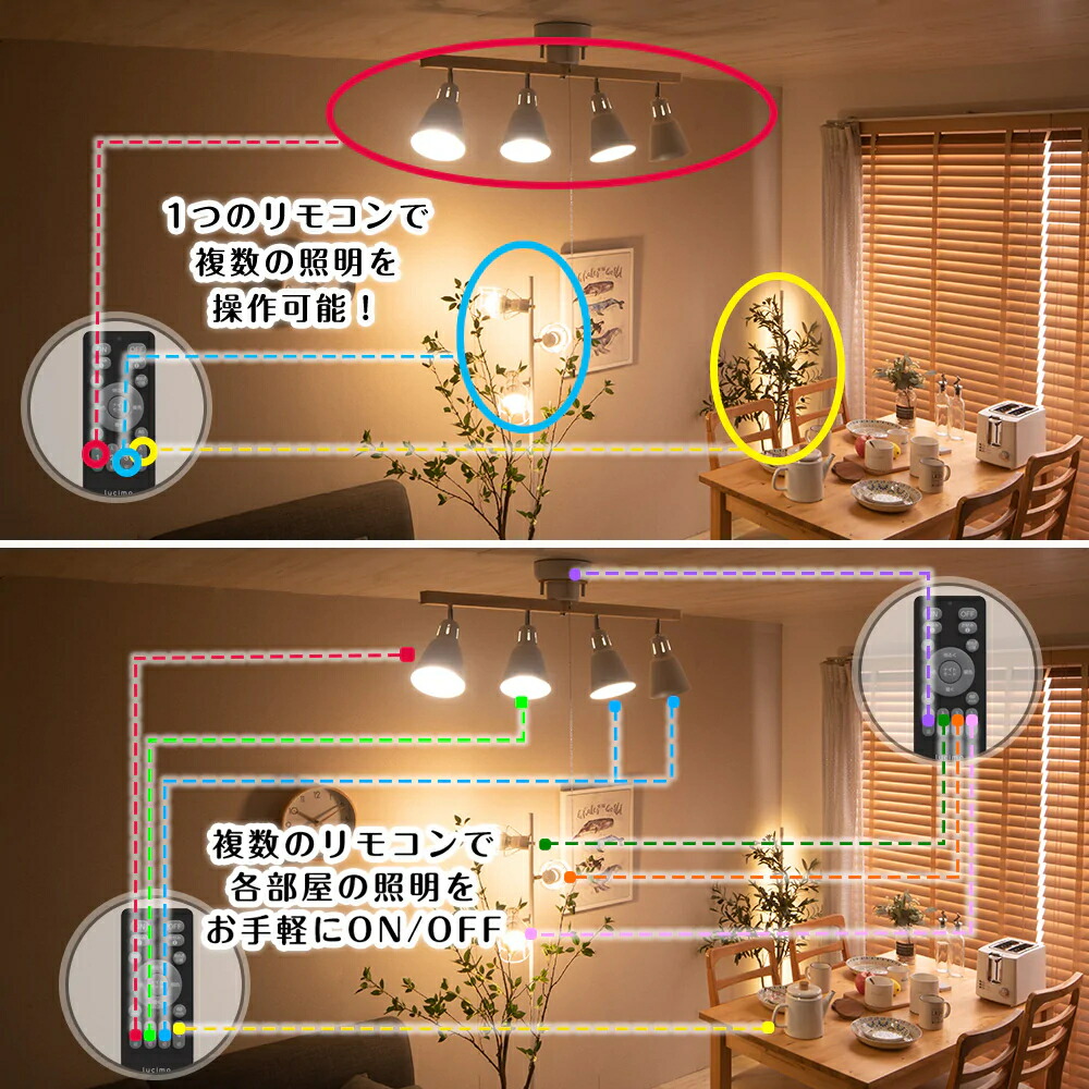 楽天市場】シーリングライト 4灯 リモコン付き スポットライト