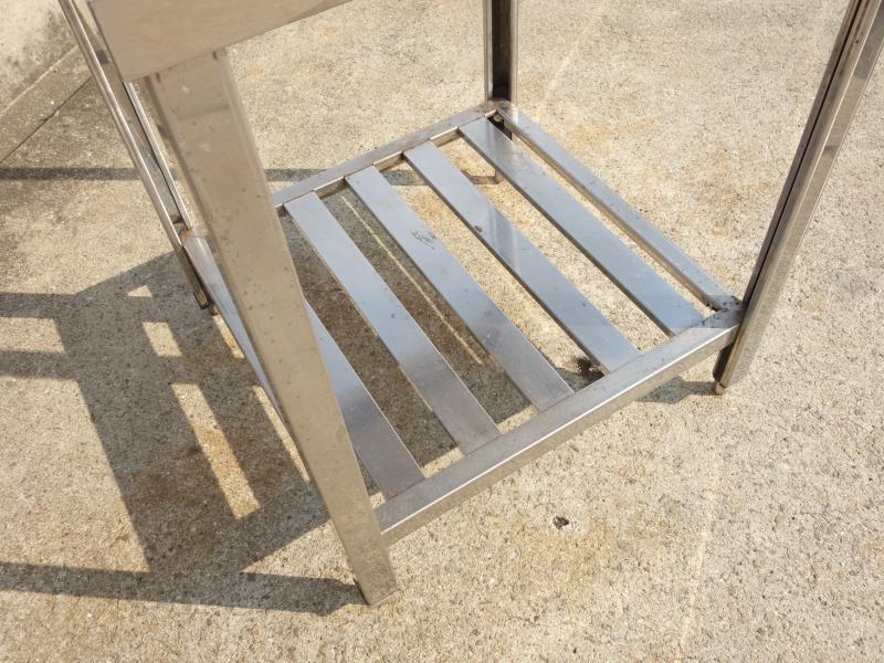 中古】M▽業務用 厨房 作業台 棚 ステンレス (Fe1835)
