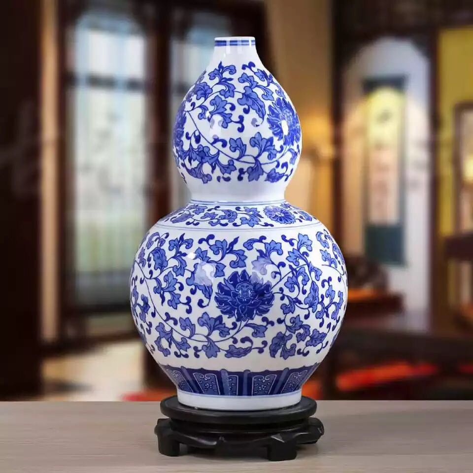 花模様の陶器花瓶 花器K11/徳利/青磁/花柄/陶器/花瓶 | 骨董