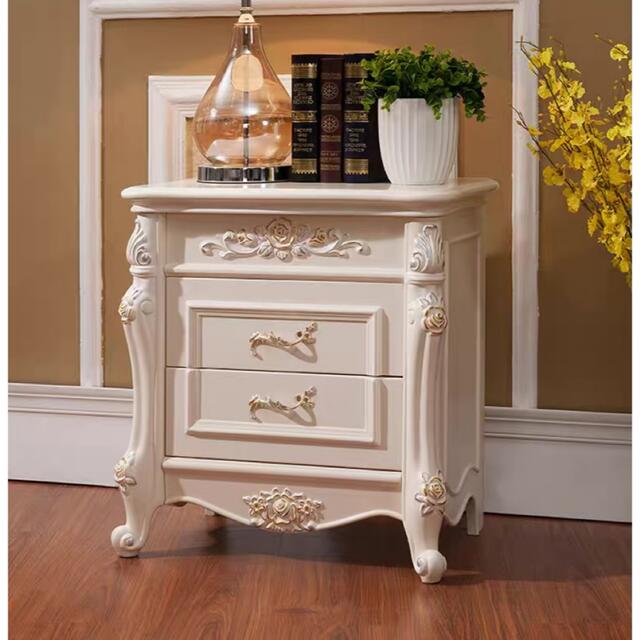 管398☆イタリア製☆ロココ調☆姫家具☆ヒビ加工☆サイドテーブル