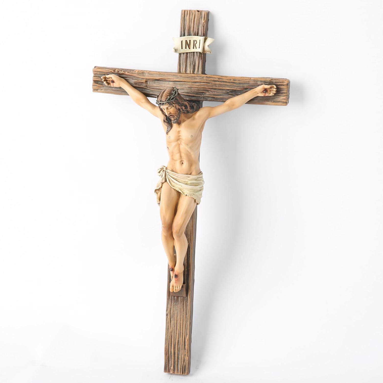 カトリック教会十字架の壁彫刻イエス・キリスト室内装飾品高さ52.8cm