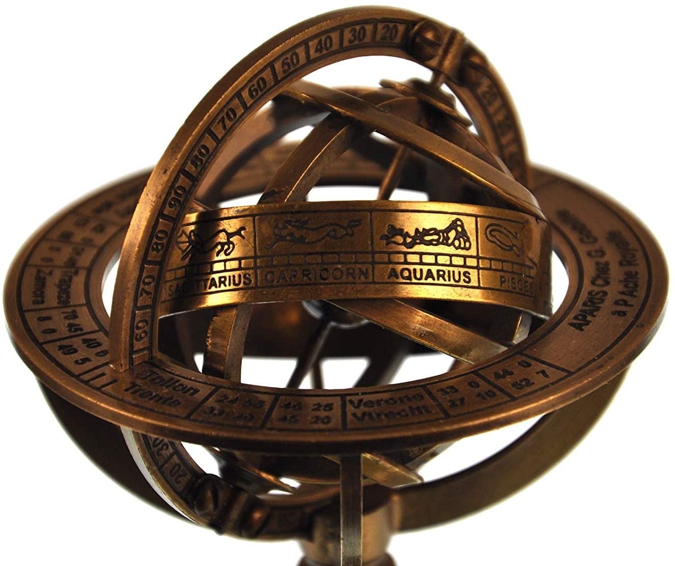 楽天市場】アンティーク風 真鍮製球体アストロラーベ アーミラリ天球儀