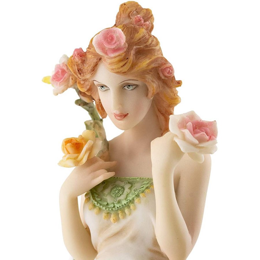 Y【中古品】アルフォンス・ミュシャ バラ ローズ 薔薇 額縁 Y【中古品
