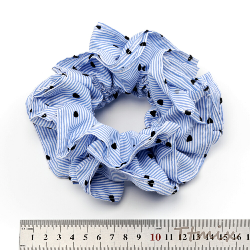 楽天市場】シュシュ ストライプ柄 キュート ヘアゴム ヘアアクセサリー