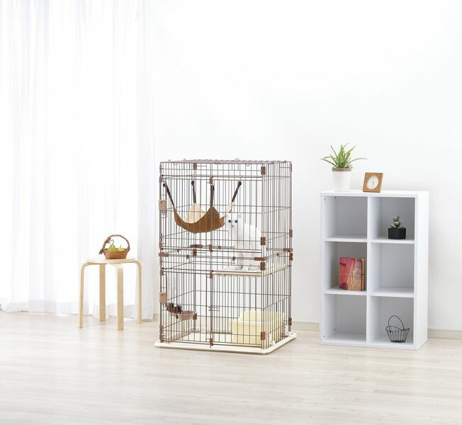 楽天市場】リッチェル リラックス キャットサークル S 2段 ブラウン 猫