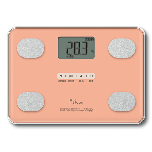 楽天市場】タニタ 体組成計 フィットスキャン ピンク FS102PK ｜ 体重