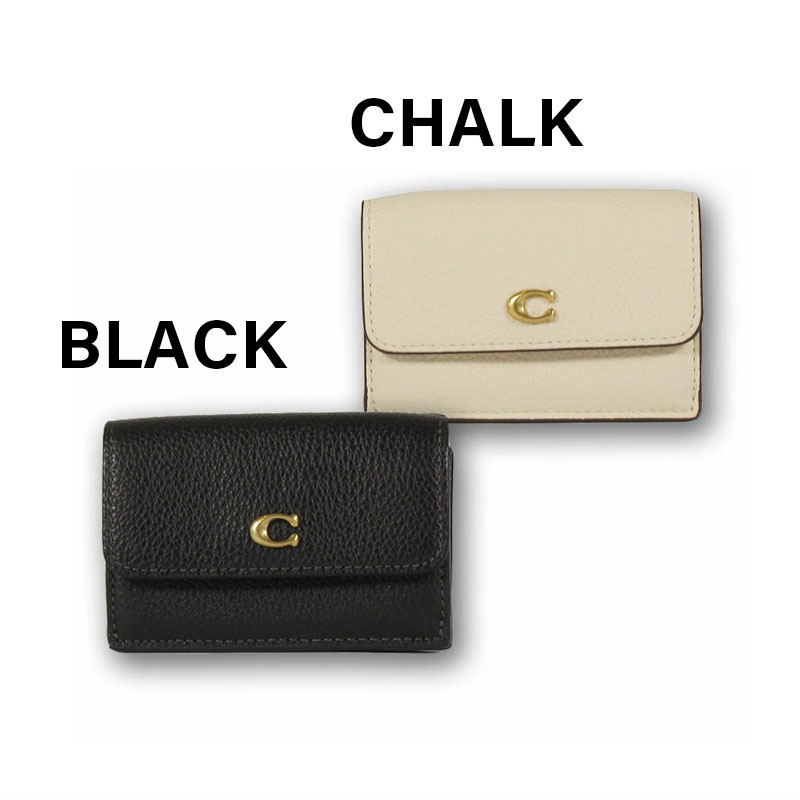 楽天市場】COACH コーチ Leather Essential Mini Trifold Wallet CM437