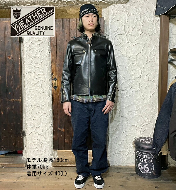 楽天市場】Y'2 LEATHER ワイツーレザー ライダースジャケット PR-64