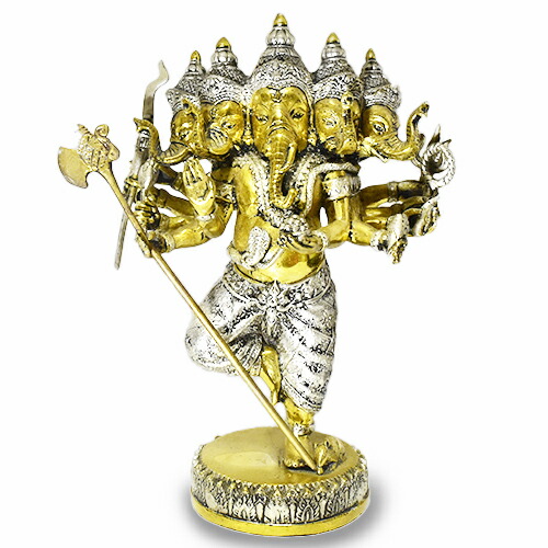 楽天市場】【一点物】インド神 5面 鬼神 ガネーシャ 金属 置物 高さ