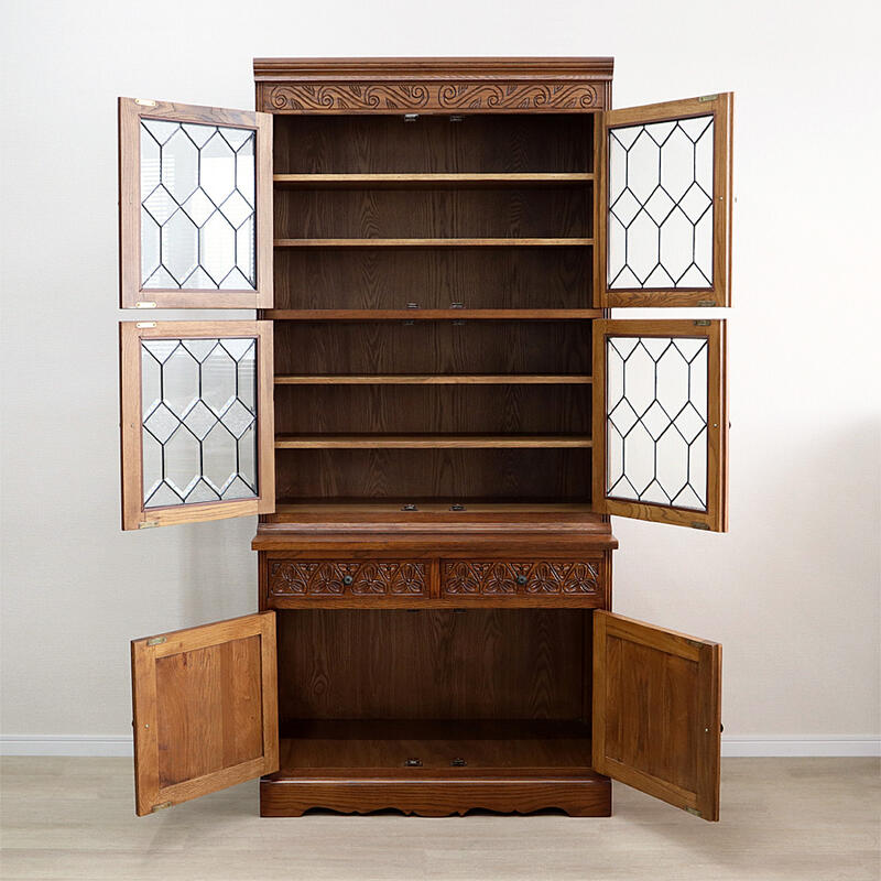 フランスアンティーク木製カップボード/サイドボード/飾り棚