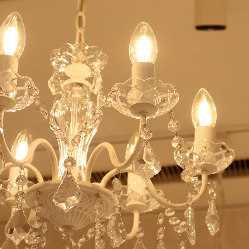 アンティーク 6灯シャンデリア カフェ インテリア シャンデリア LED