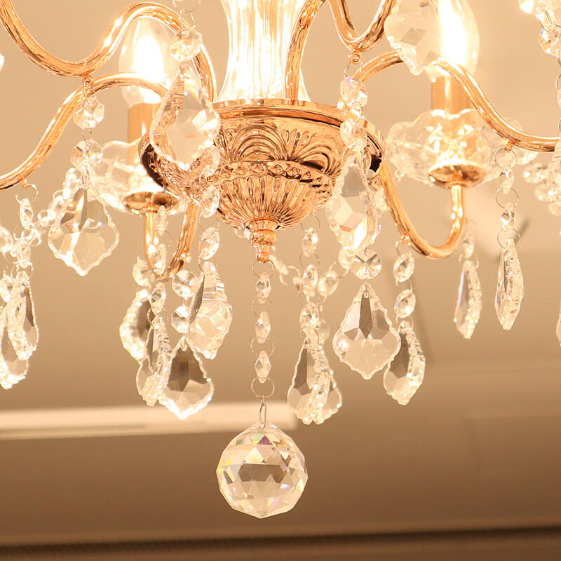 ゴールドクリアシャンデリア 6灯 【公式通販】