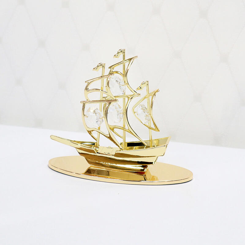 楽天市場】クリスタルオーナメント 帆船オブジェ クリスタル ゴールド