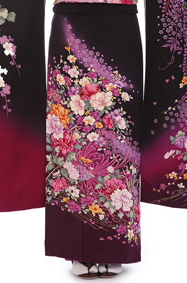 楽天市場】振袖 レンタル〔fg_7b / MORIHANAE黒ムラサキボカシ〕結婚式