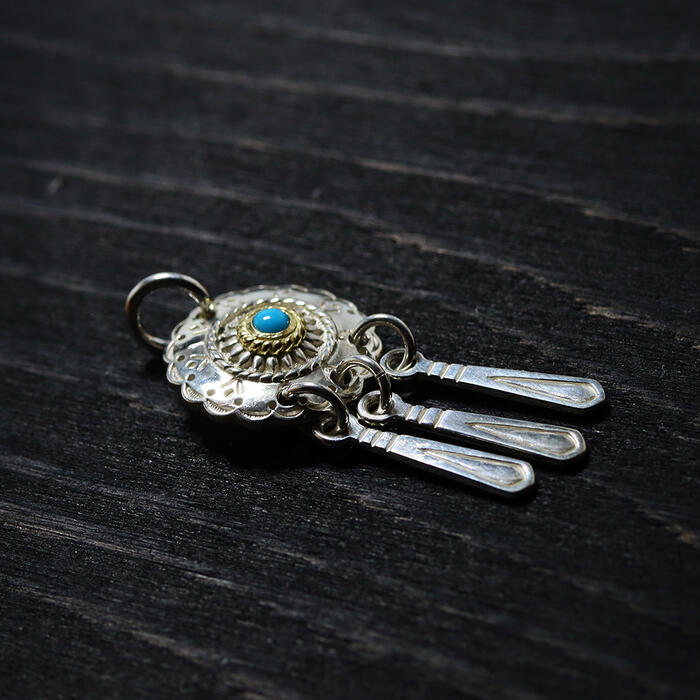 navajo ZUNI ターコイズ コーラル 925 トップ フラワー navajo ZUNI