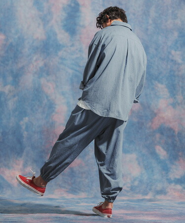 楽天市場】【Jih Nunc(ジーヌンク)】リネン混デニムワイドバルーン