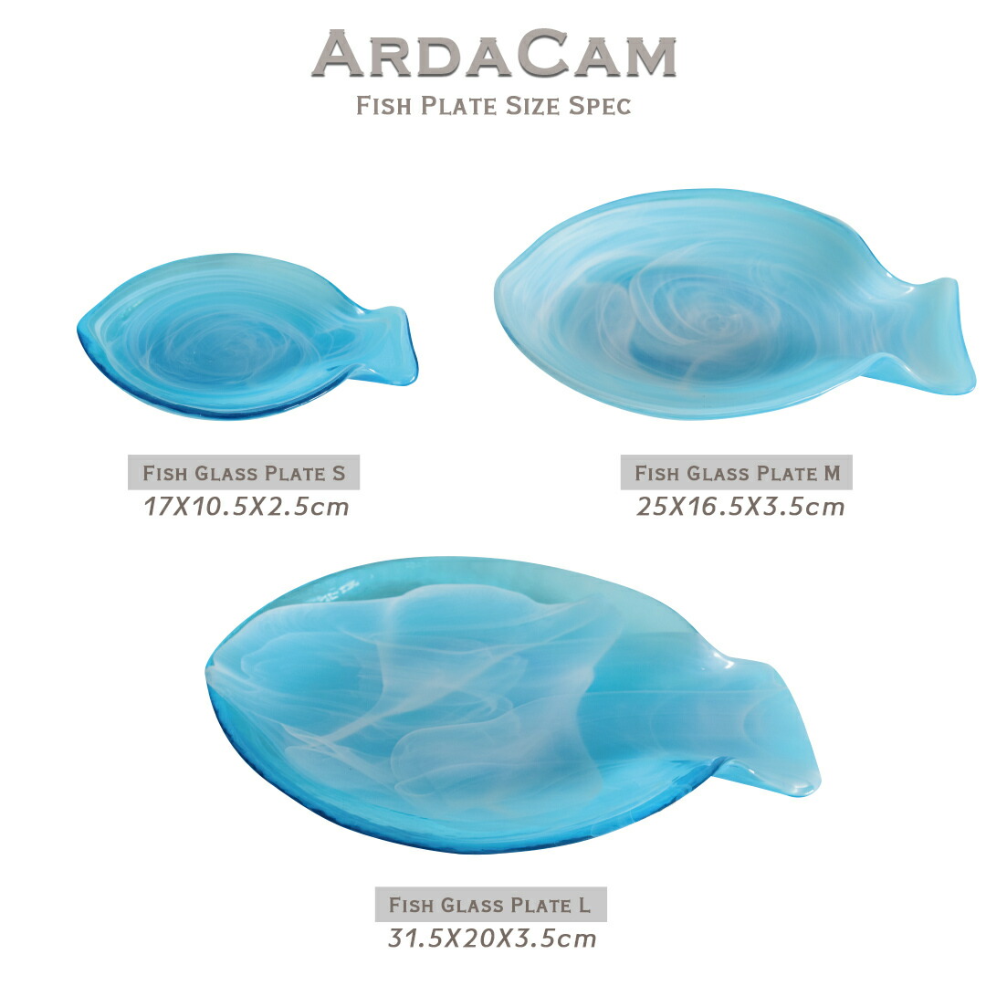 新品・未使用】ハンドメイド海外製 カラフルな魚と貝殻の皿 新品・未