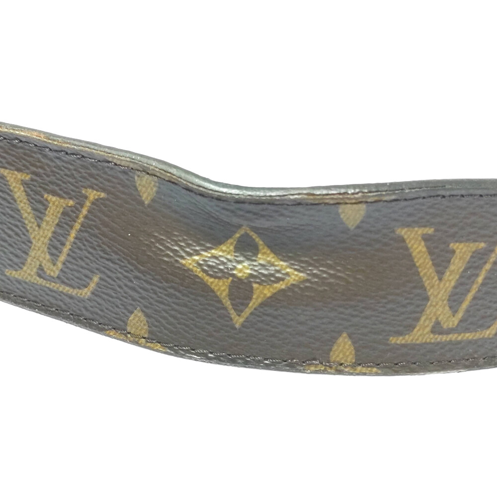 訳あり Louis Vuitton モノグラム レザーベルト 尾錠 本物 LOUIS