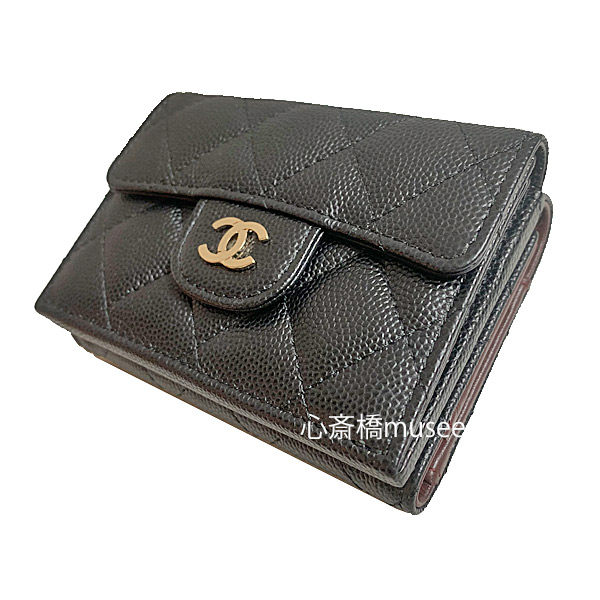 楽天市場】≪Brand new≫ CHANEL Small Flap Walette Black Gold