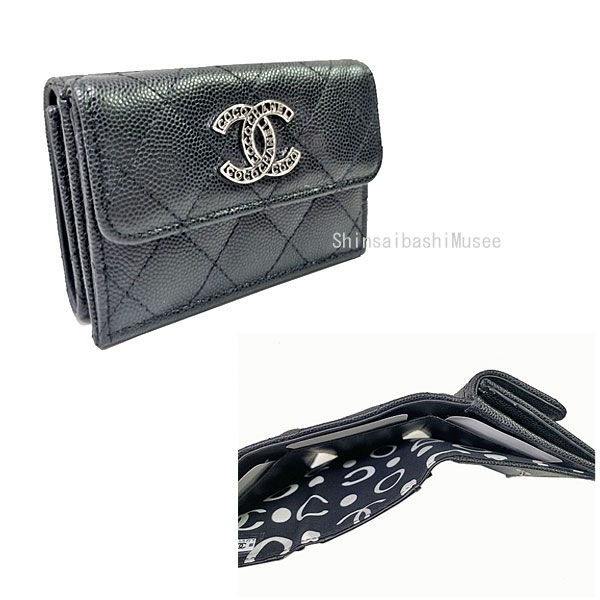 楽天市場】≪Brand new≫ CHANEL COCO Chanel Small Flap Wallet Black