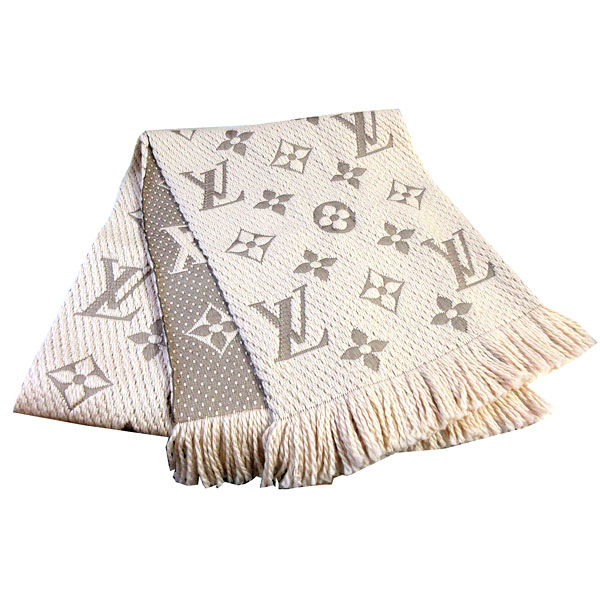 ルイヴィトン】箱・紙袋付き ロゴマニア マフラー