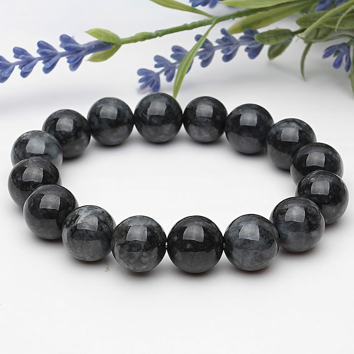 楽天市場】【高品質】天然黒翡翠AAA13mm ミャンマー産 ブレスレット