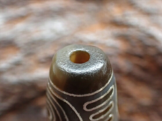 龍眼天珠 ハンドメイド品／送料込 匿名発送／チベット 天珠 お守り 三