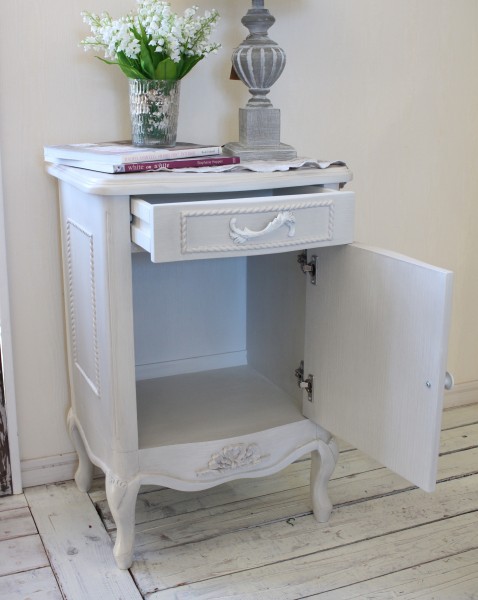 フランスアンティーク猫脚ベッドサイドキャビネット/ナイトテーブル机