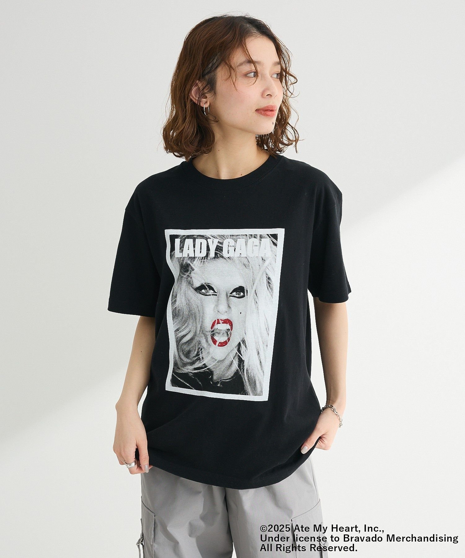 LADY GAGA ロンTシャツサイズL レディガガブラック
