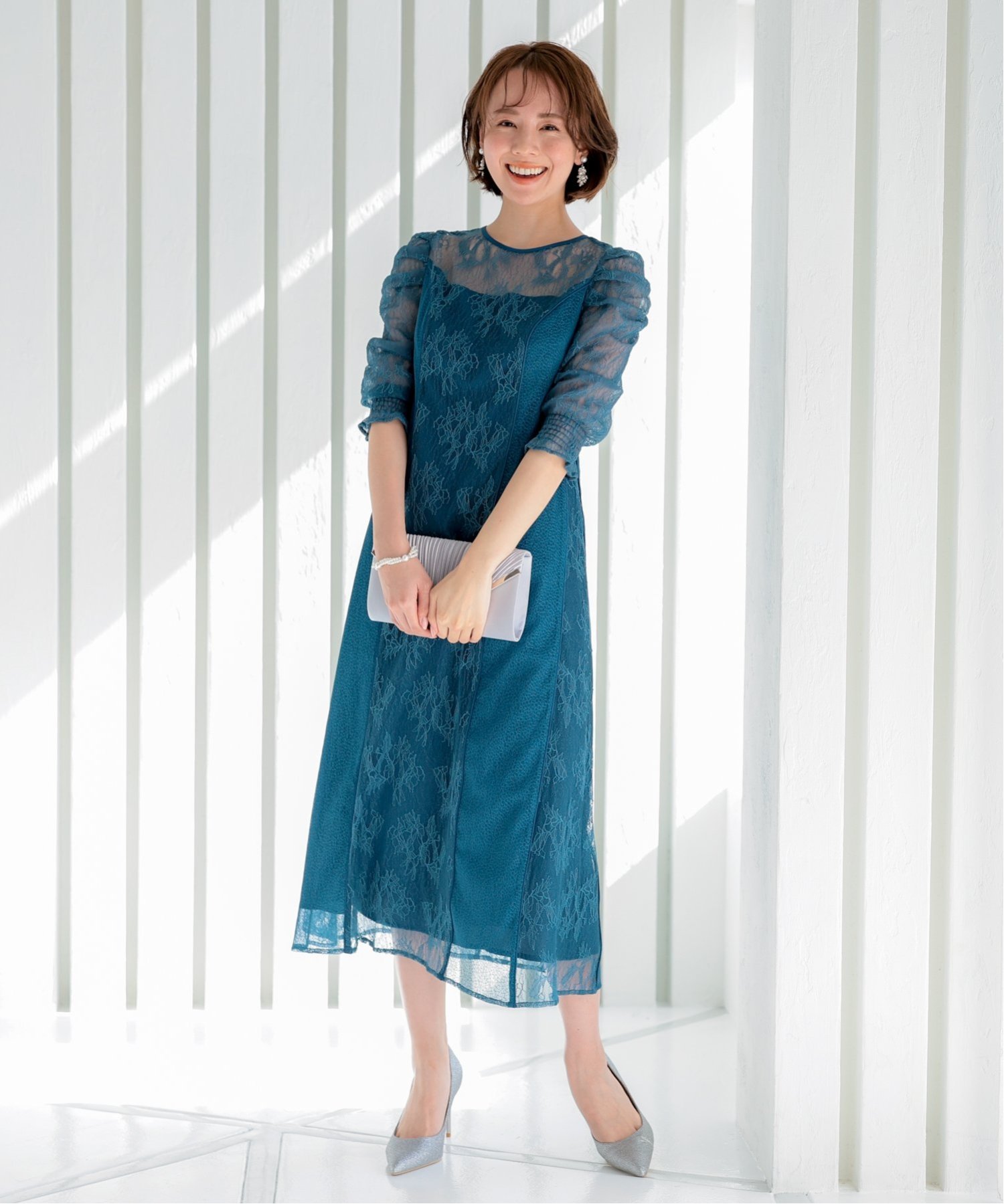 haremode｜【haremode ハレモード公式】異素材レース後ろ編み上げ