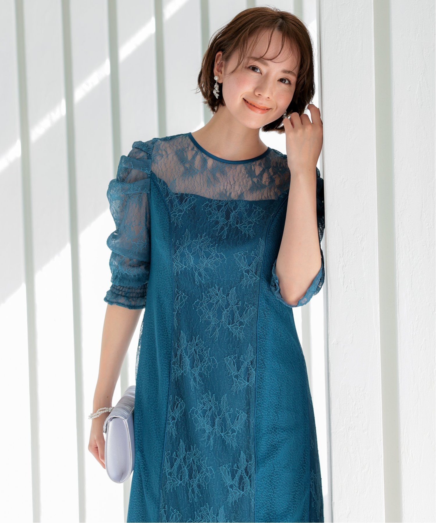 haremode｜【haremode ハレモード公式】異素材レース後ろ編み上げ