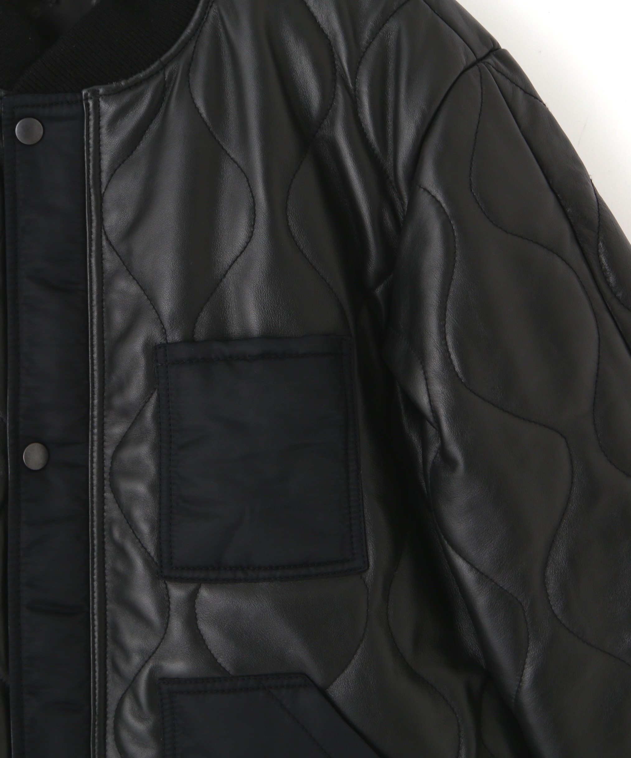 Schott｜QUILTED LINNER SHORT LEATHER/キルティング ライナー