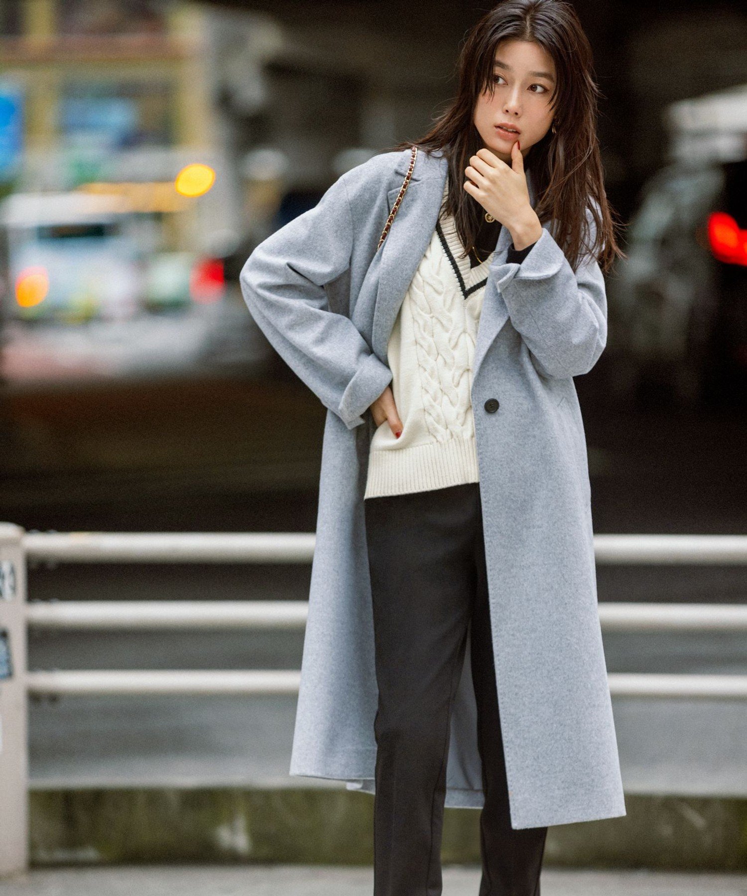 23区｜【滝沢眞規子さん着用】ウールカシミヤビーバー チェスター