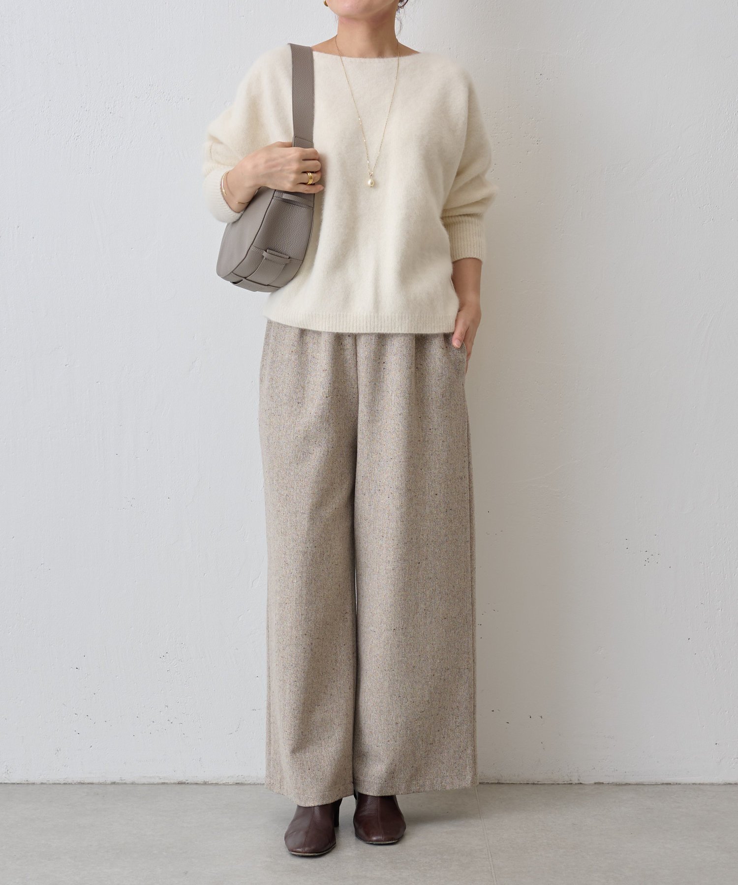 BEARDSLEY ネップツイードパンツ グレー BEARDSLEY パンツ 「3サイズ