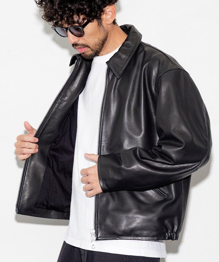 FREAK'S STORE｜Calf Leather ミニマル シングル ライダースジャケット