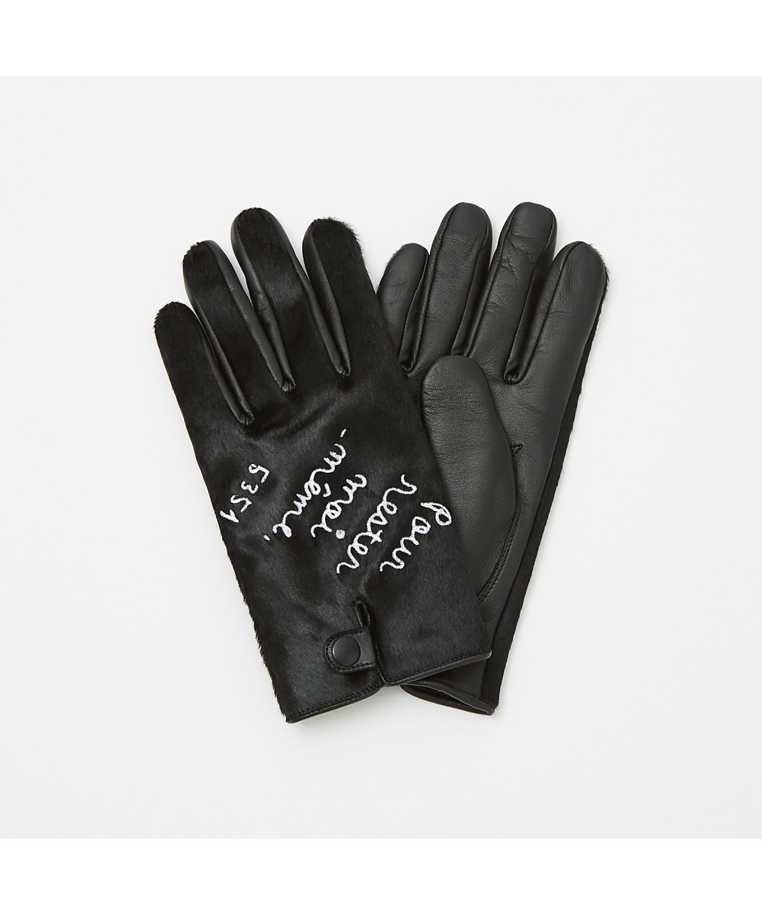 5351POUR LES HOMMES｜【40周年】エンブロイダリー刺繍 レザーグローブ