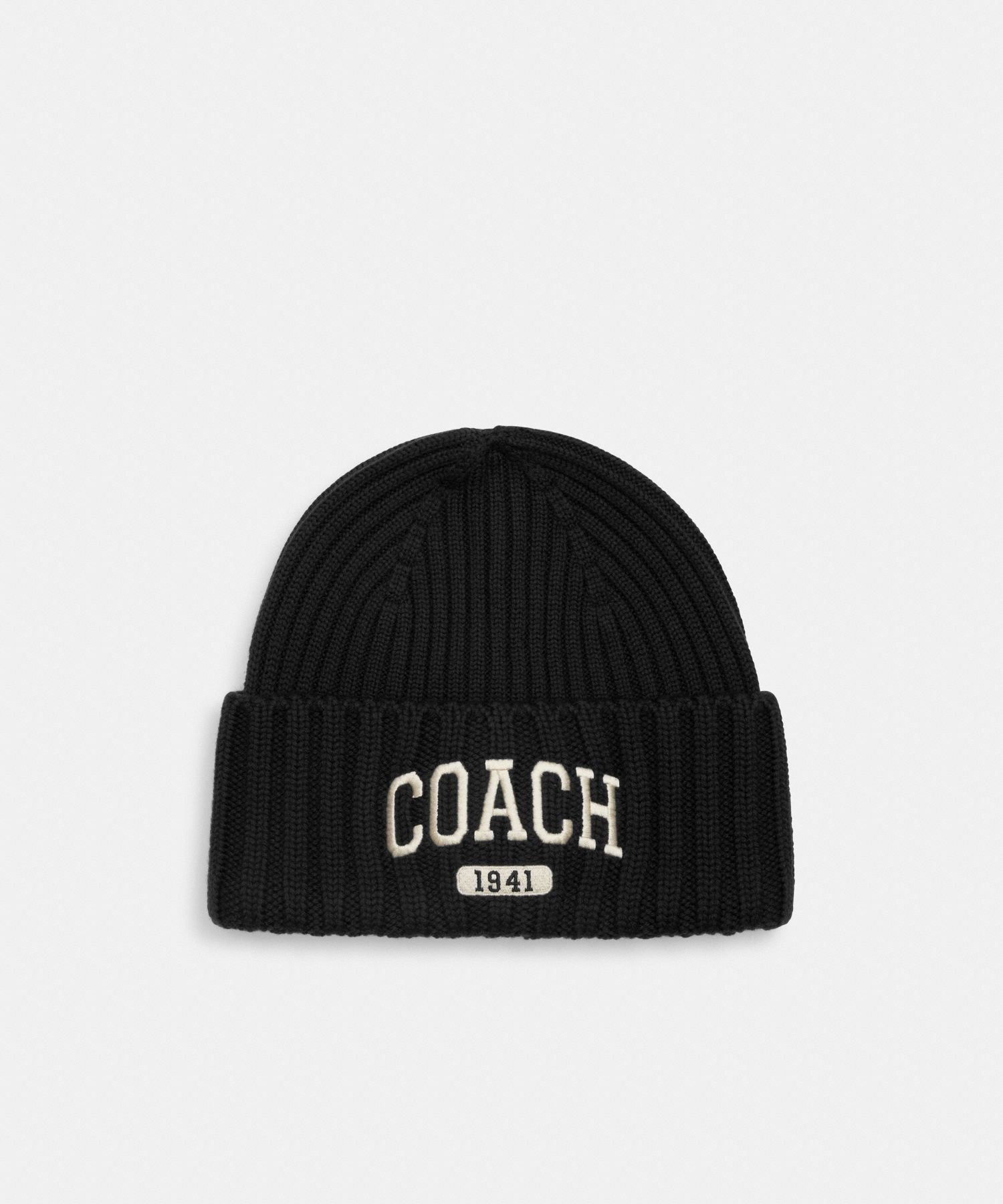 COACH ブランドロゴ ニット帽 ブラック 公式】COACH – コーチ