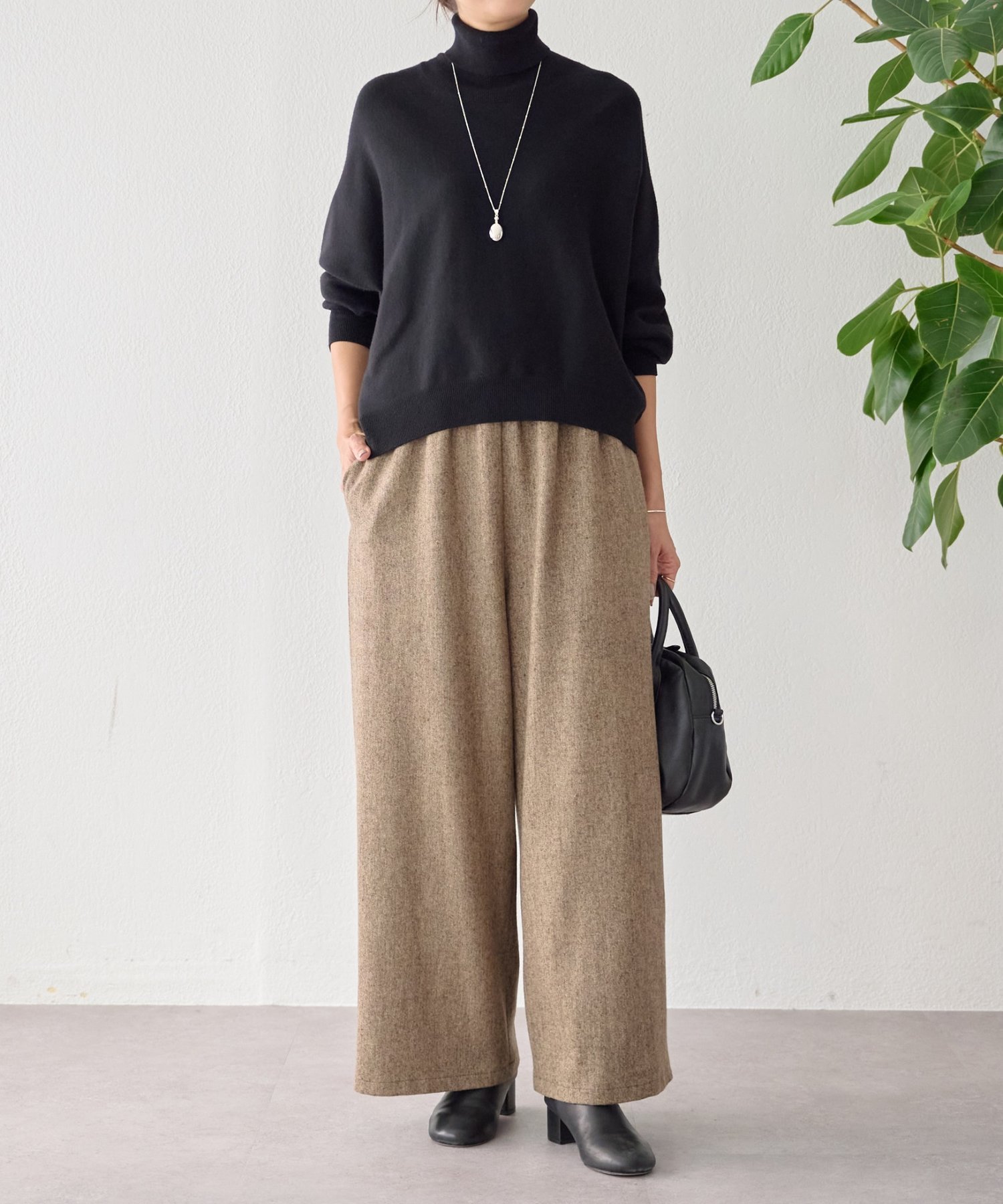 BEARDSLEY｜ウエストリブネップツイードパンツ | Rakuten Fashion(楽天