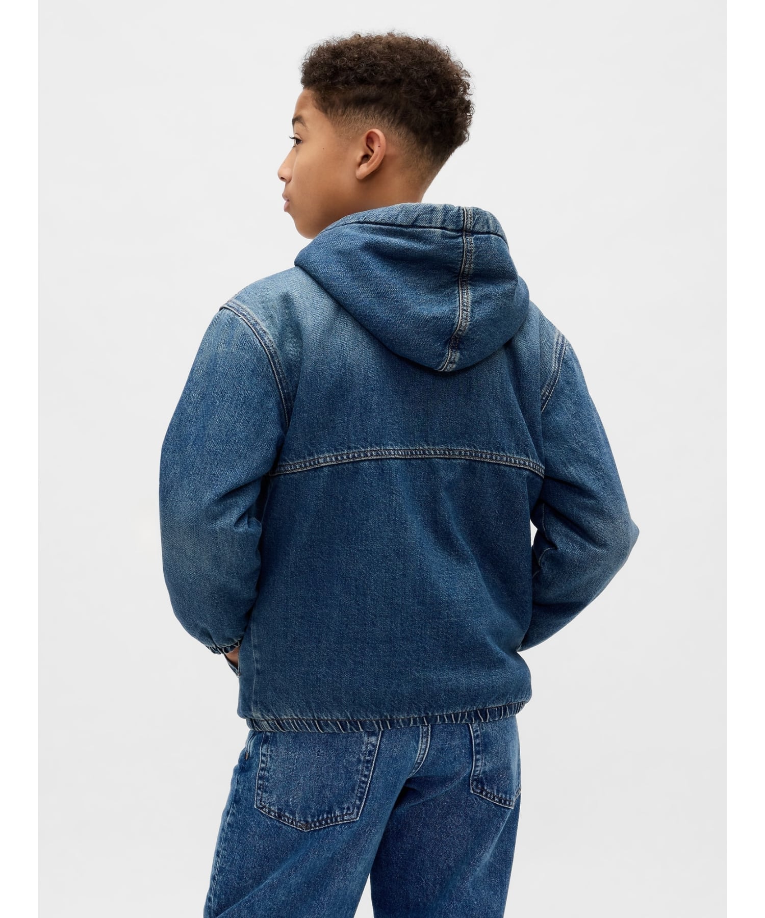 GAP｜(K)裏ボア デニムパーカー (キッズ) | Rakuten Fashion(楽天