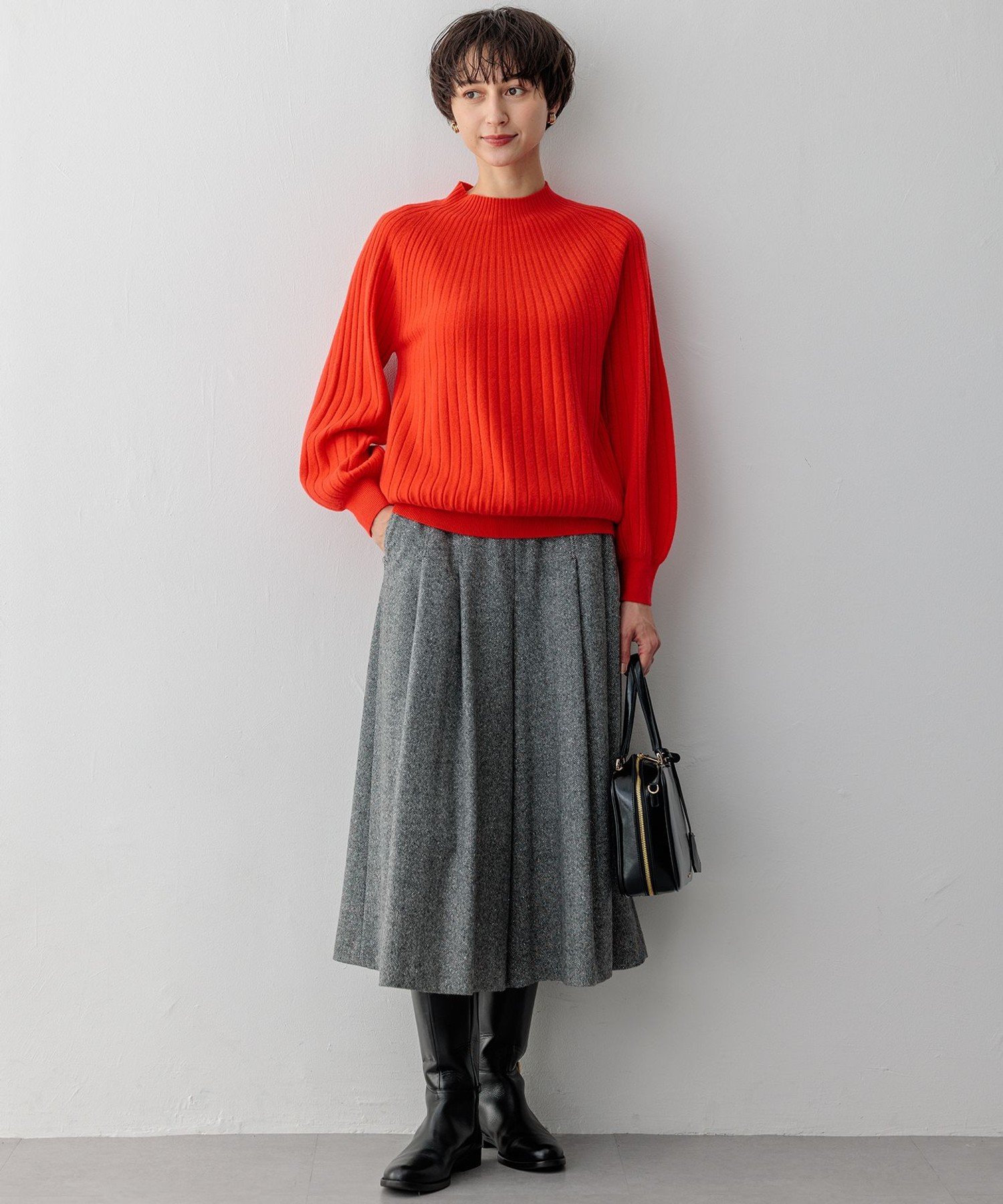 23区｜シルクネップヘリンボーン ガウチョ パンツ | Rakuten Fashion