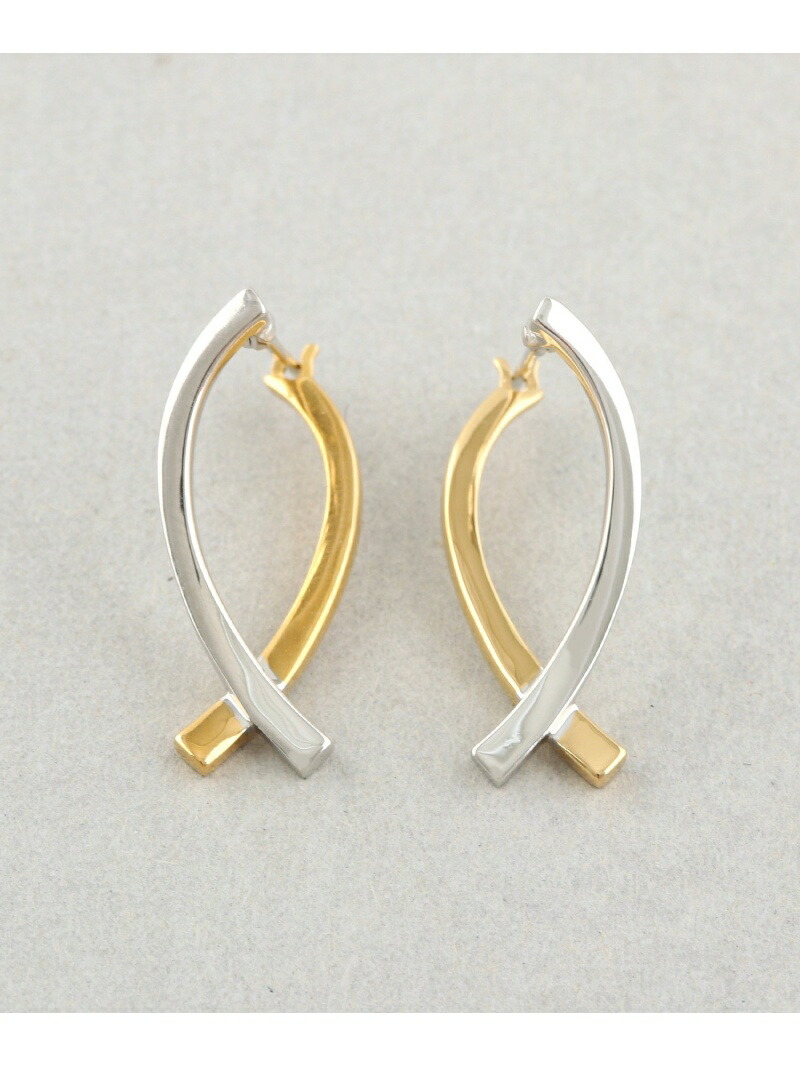 Jouete｜サークルピアス ティアドロップ コンビカラー | Rakuten