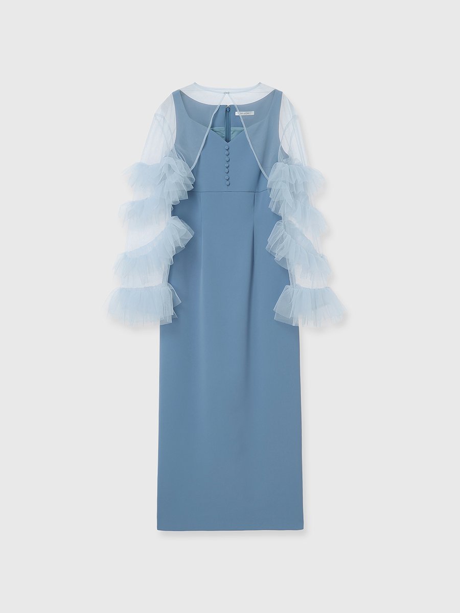 EIMY ISTOIRE｜ラッフルスリーブチュールボレロSETキャミドレス