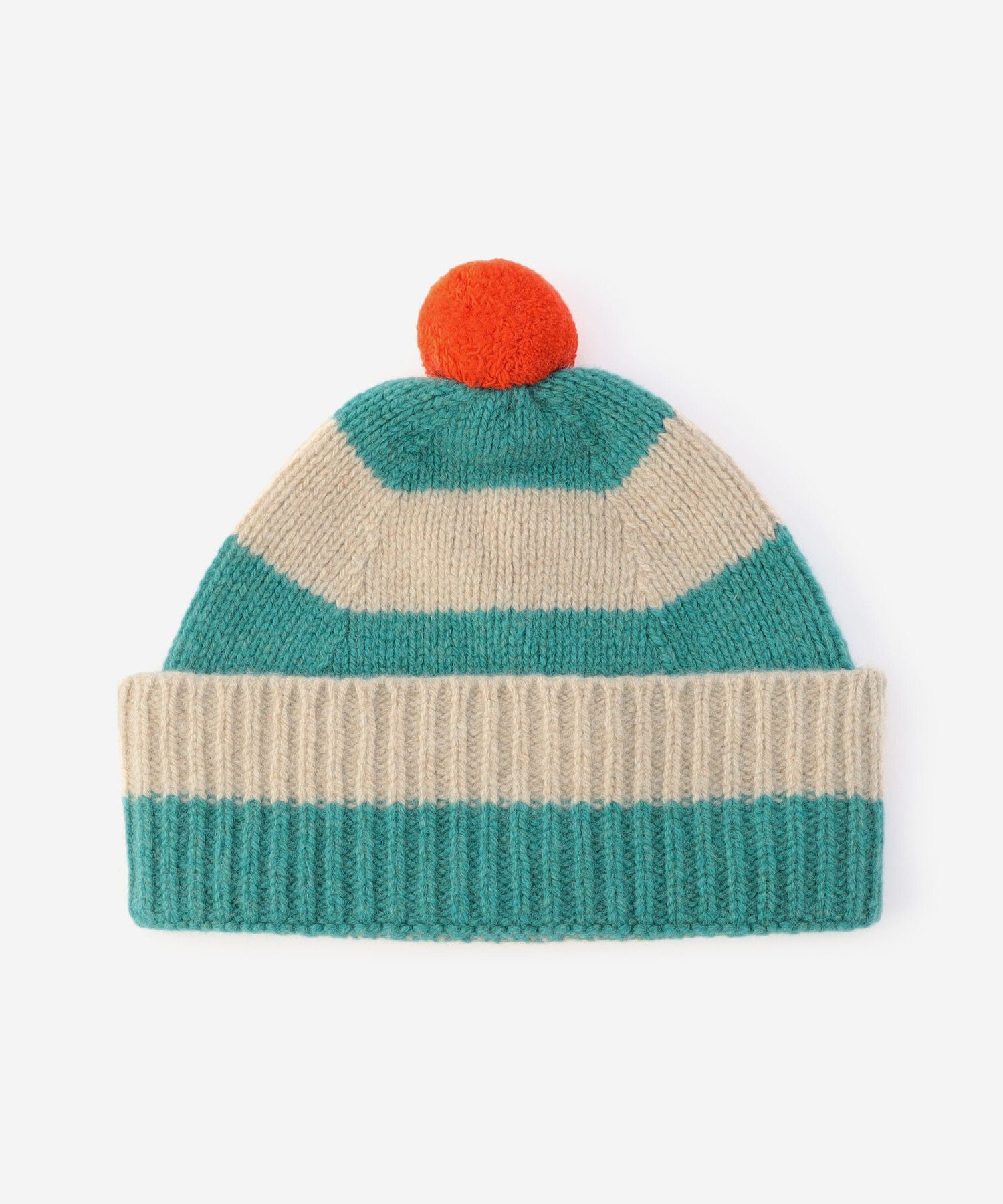 Bshop｜Jo Gordon | ウール ストライプ ウール ポンポンニット帽