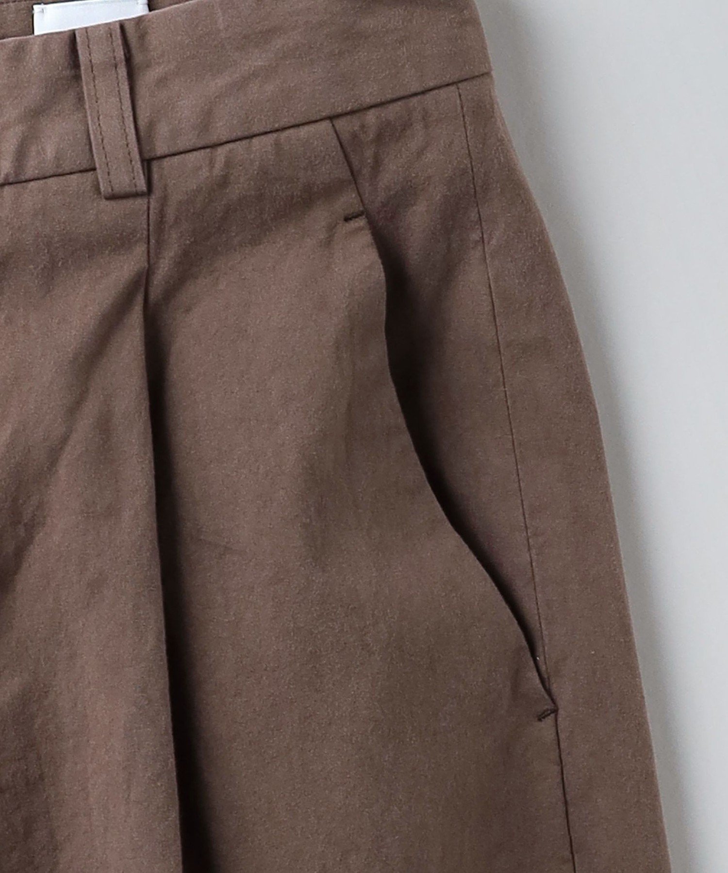 ＜6(ROKU)＞コットン チノ ワイド パンツ　ブラウン　34 6(ROKU)＞コットン チノ ワイド パンツ