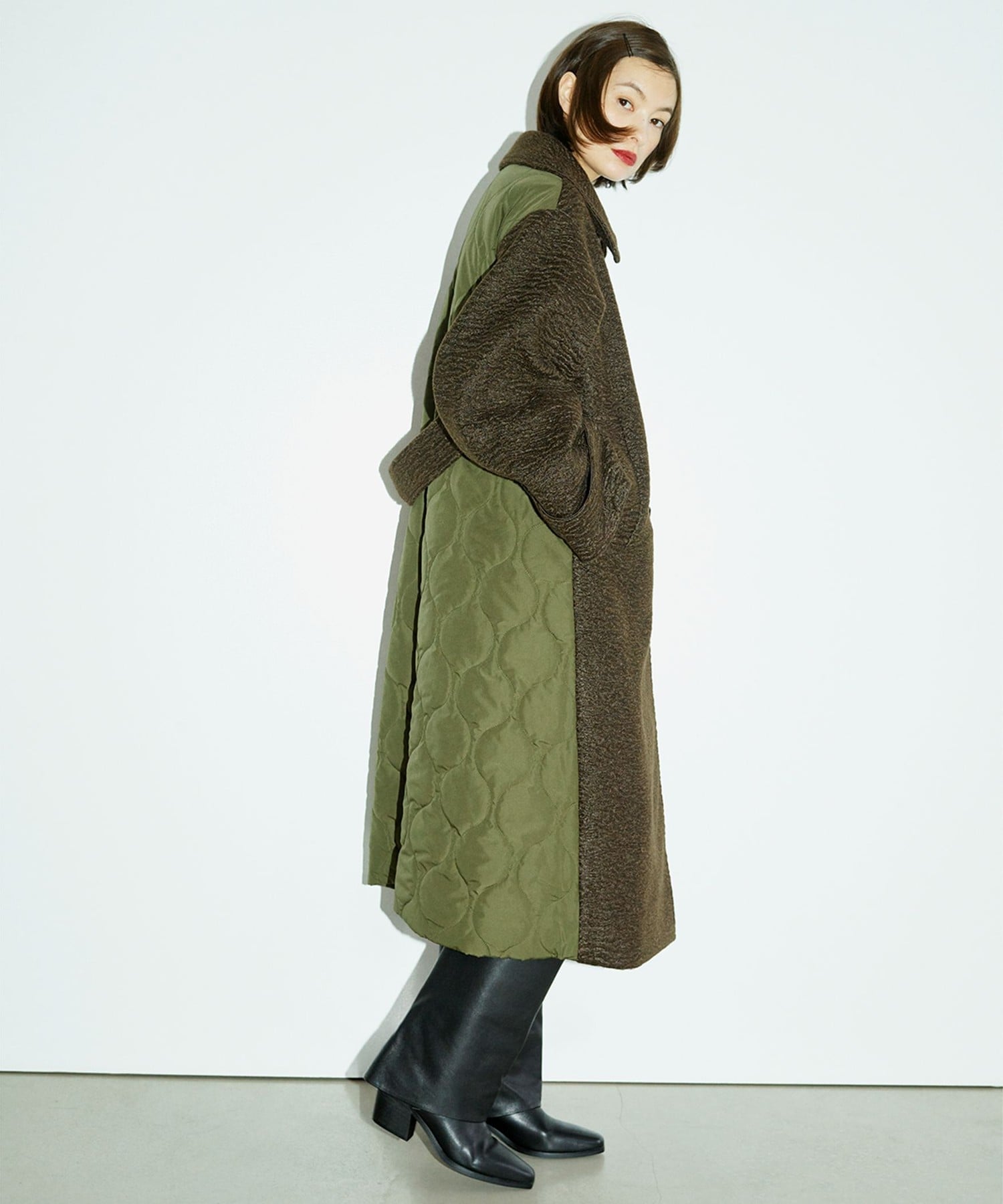 BEAMS WOMEN｜RBS / キルティング キリカエ コート 25AW 冬アウター