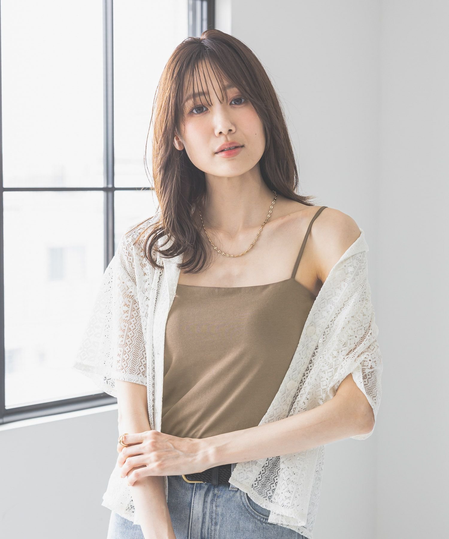 倖田來未 クロップド フーディー キャミソール 2ピース セット｜