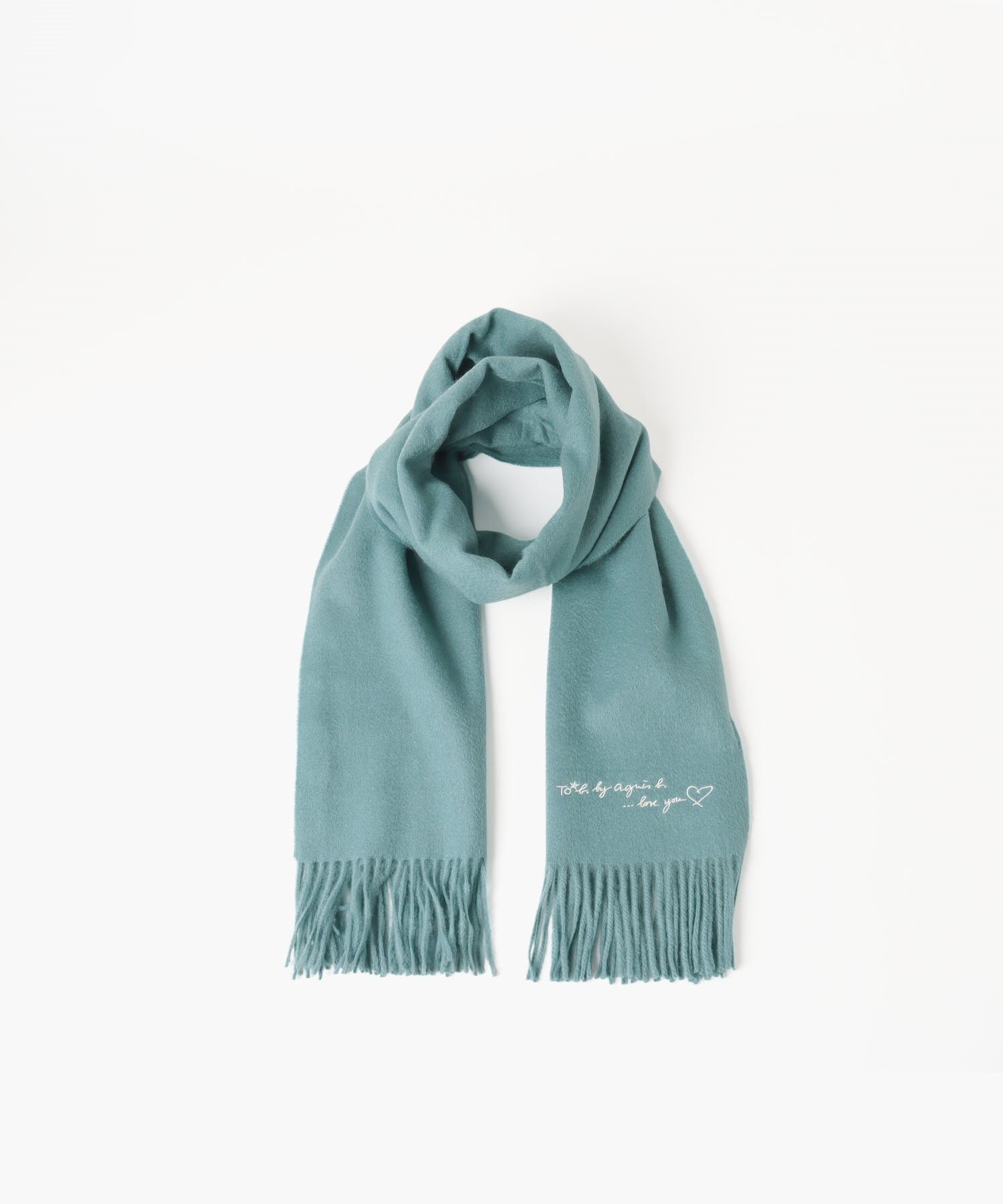 agnes b.｜ウール バイカラー リバーシブル マフラー 