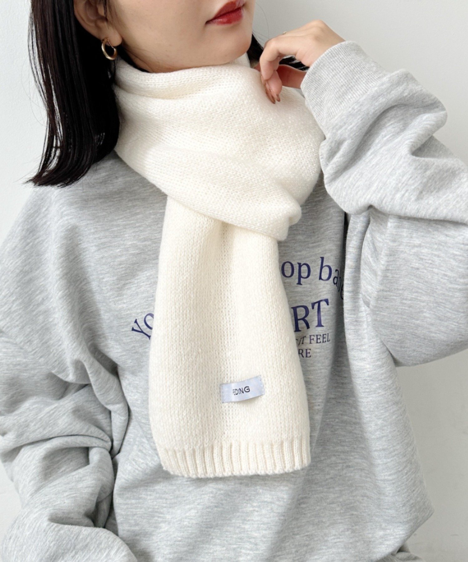 Outfitter lab｜【洗濯機OK!/全8色展開】ショートニットマフラー