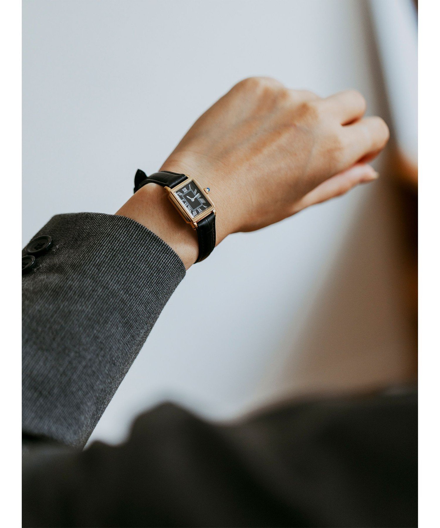 Demi-Luxe BEAMS スクエア 型押レザー 腕時計 Ⅰ 最終値下げ Demi-Luxe