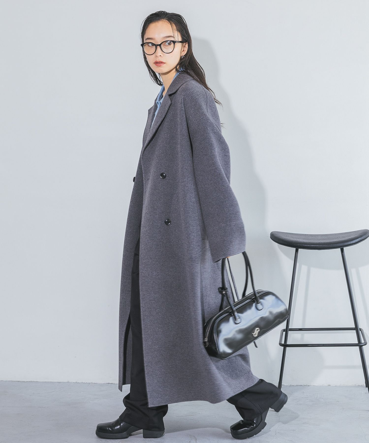 JEANASIS｜Wチェスターウールリバーロングコート | Rakuten Fashion